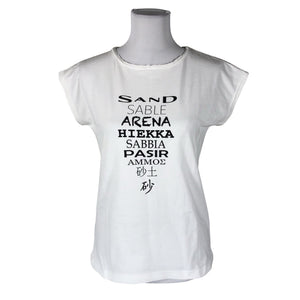 Naisten Sand Jeans - T-paita, koko 36 - Valkoinen (1)