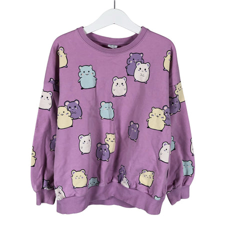 Tyttöjen Lindex - Collegepaita, koko 128 - 134 - Violetti ()