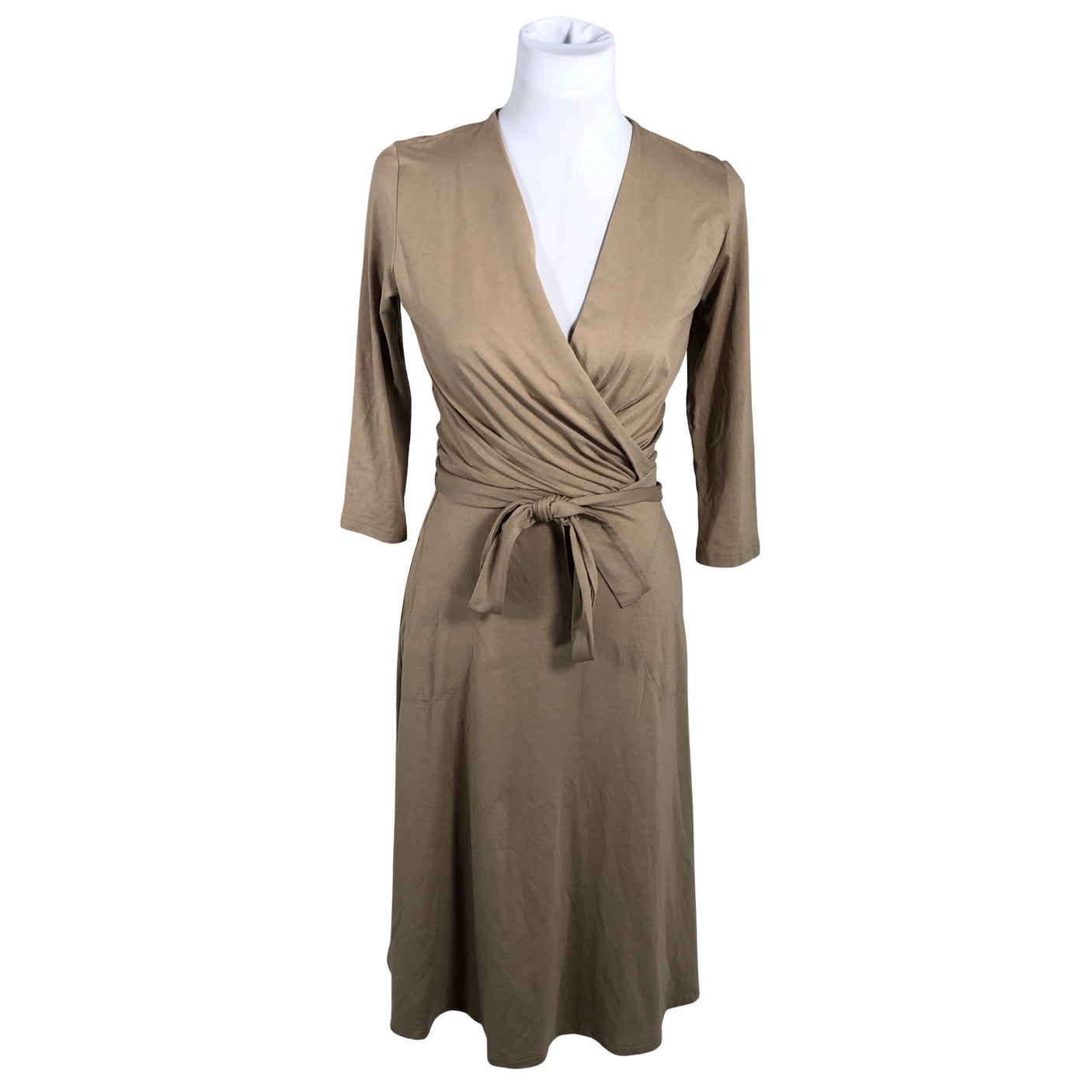 Naisten Ritva Falla - Trikoomekko, koko 34 - Beige (1)