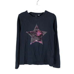 Tyttöjen Name It - Trikoopaita, koko 134 - 140 - Sininen (1)