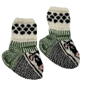 Unisex Handmade - Villasukat, koko 32 - Luonnonvalkoinen (1)