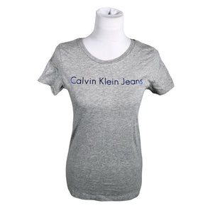 Naisten Calvin Klein Jeans - T-paita, koko 38 - Harmaa (1)