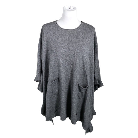 Naisten Alfa - Poncho, koko 40 - Harmaa ()