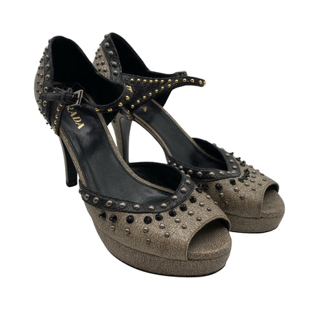 Naisten Prada - Avokärkiset korkokengät, koko 38 - Ruskea (2)