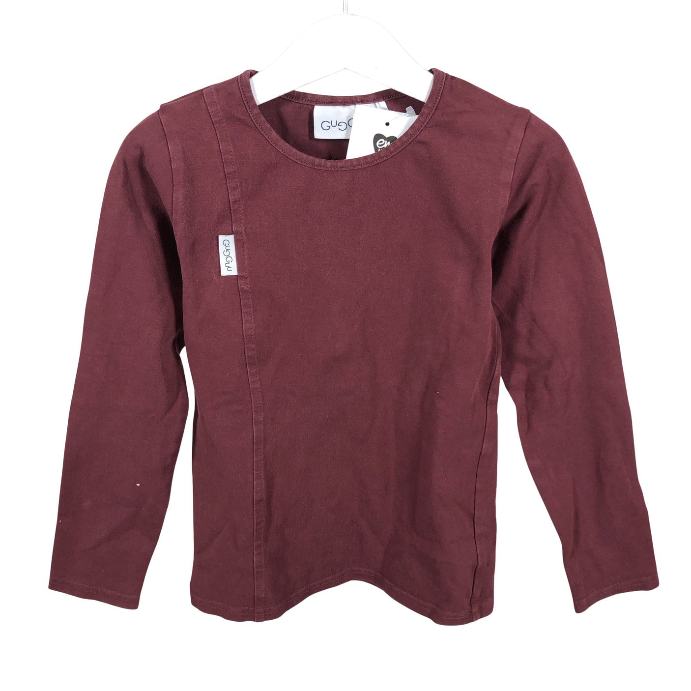 Unisex Gugguu - Trikoopaita, koko 110 - 116 - Viininpunainen (1)