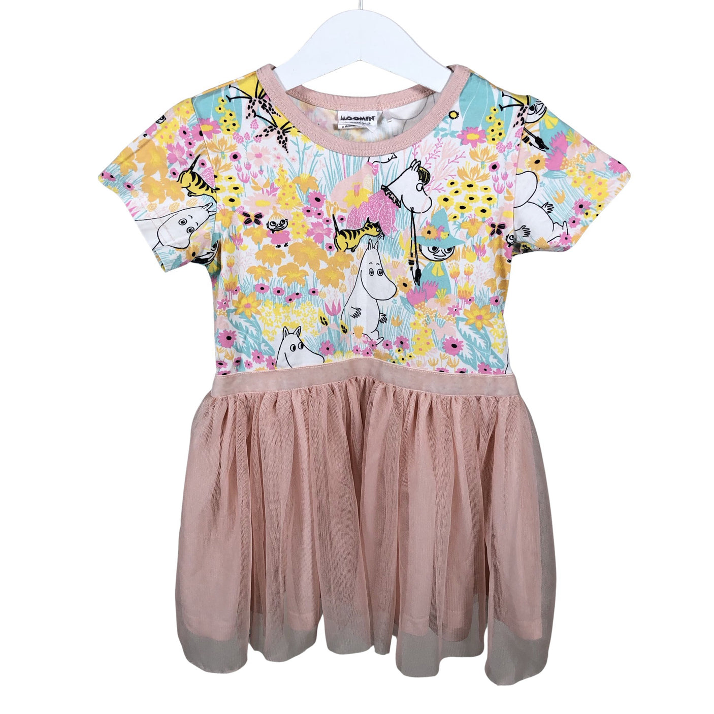 Tyttöjen Martinex - Trikoomekko, koko 92 - 98 - Vaaleanpunainen (1)