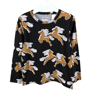 Unisex Mini Rodini - Trikoopaita, koko 128 - 134 - Ruskea (1)