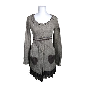 Naisten Cream - Neuletakki, koko 36 - Harmaa (1)