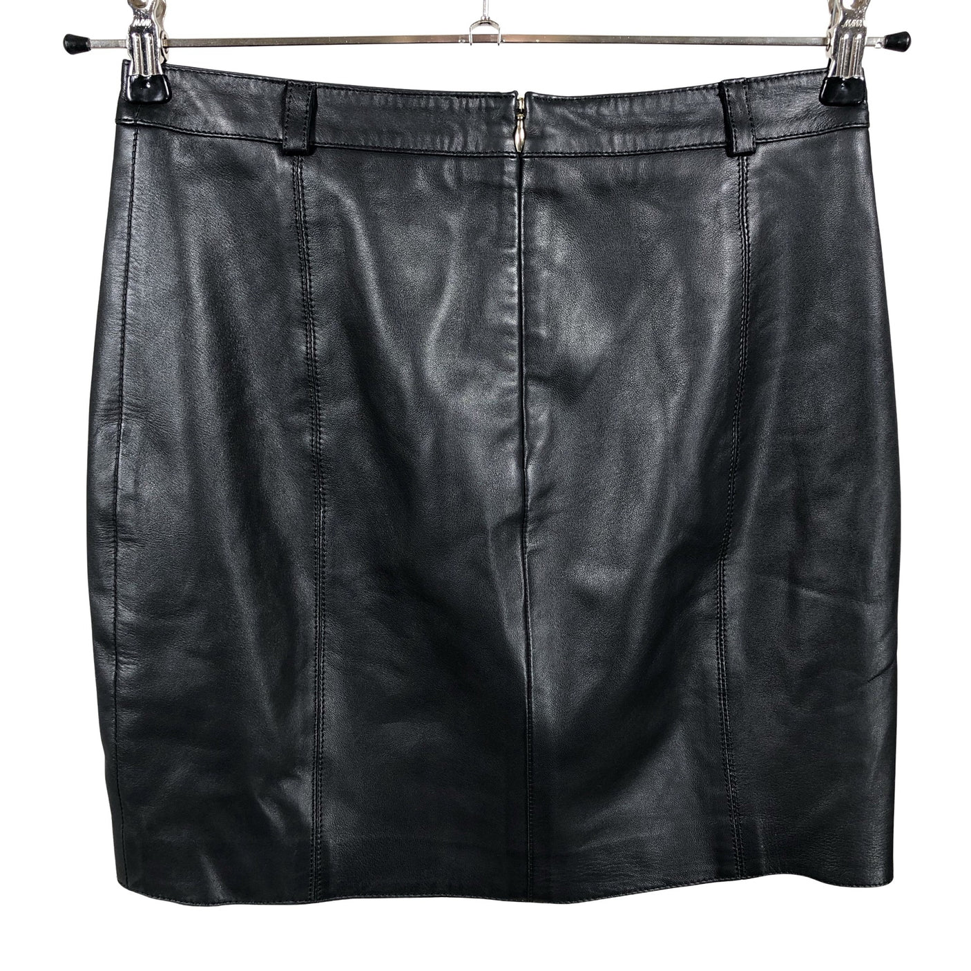 Naisten Massimo Dutti - Nahkahame, koko 34 - Musta (2)