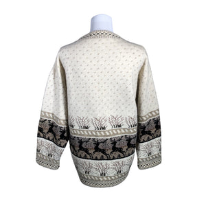 Naisten Handmade - Neuletakki, koko 42 - Beige (3)