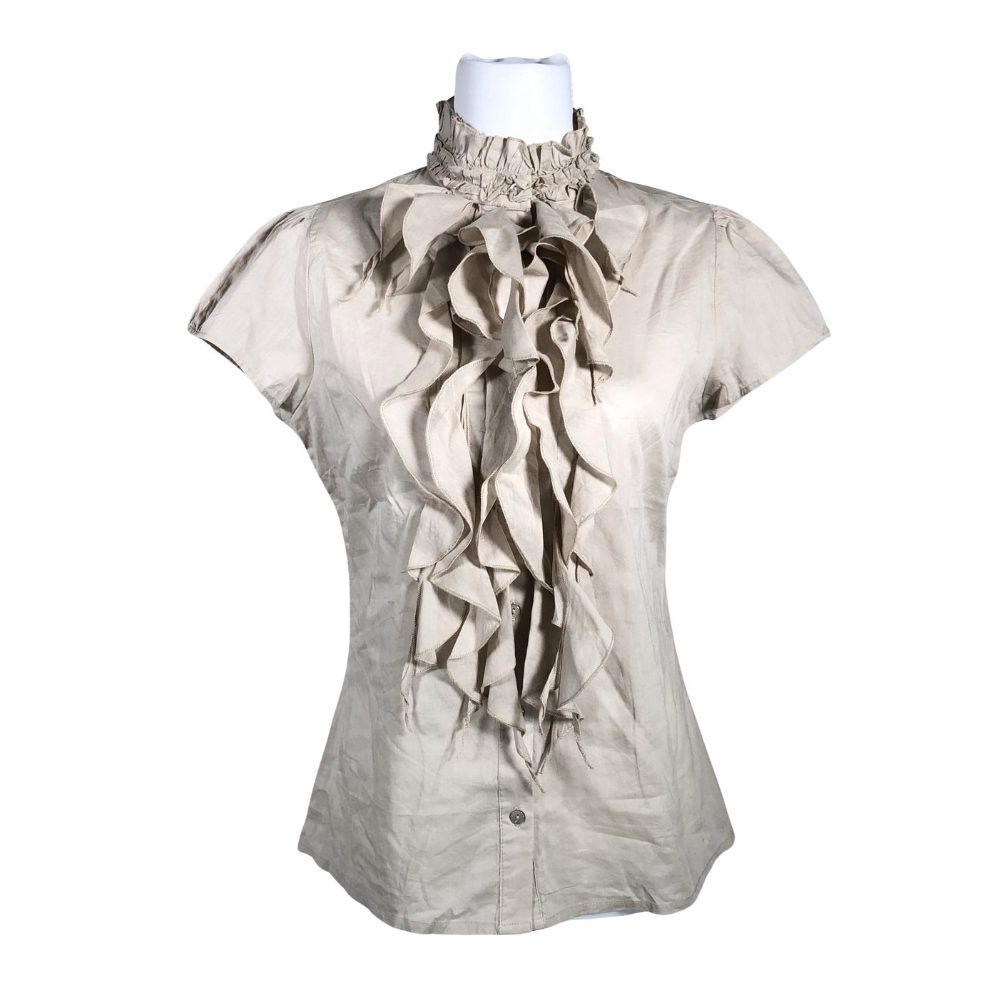Naisten Saint Tropez - Lyhythihainen pusero, koko 36 - Beige (1)