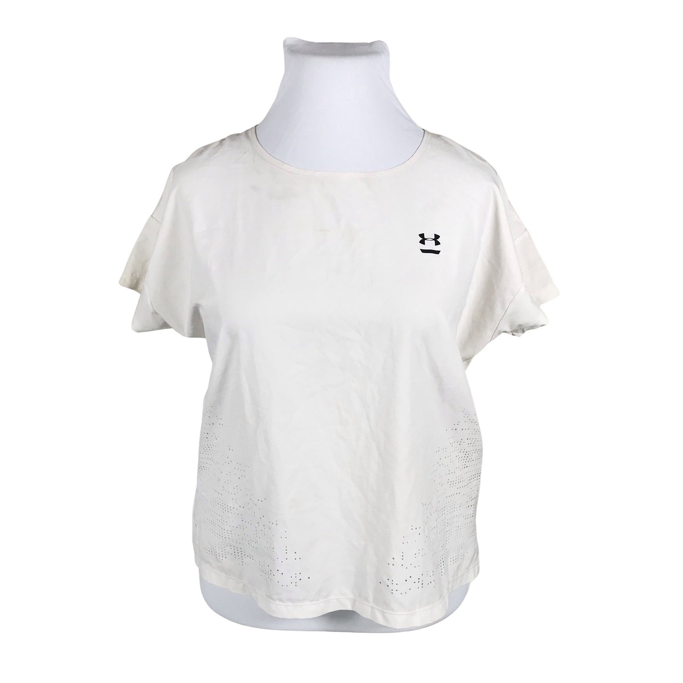Naisten Under Armour - Urheilupaita, lyhyet hihat, koko 46 - Luonnonvalkoinen (1)