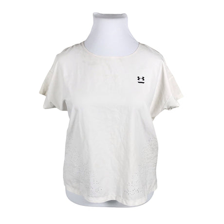 Naisten Under Armour - Urheilupaita, lyhyet hihat, koko 46 - Luonnonvalkoinen ()