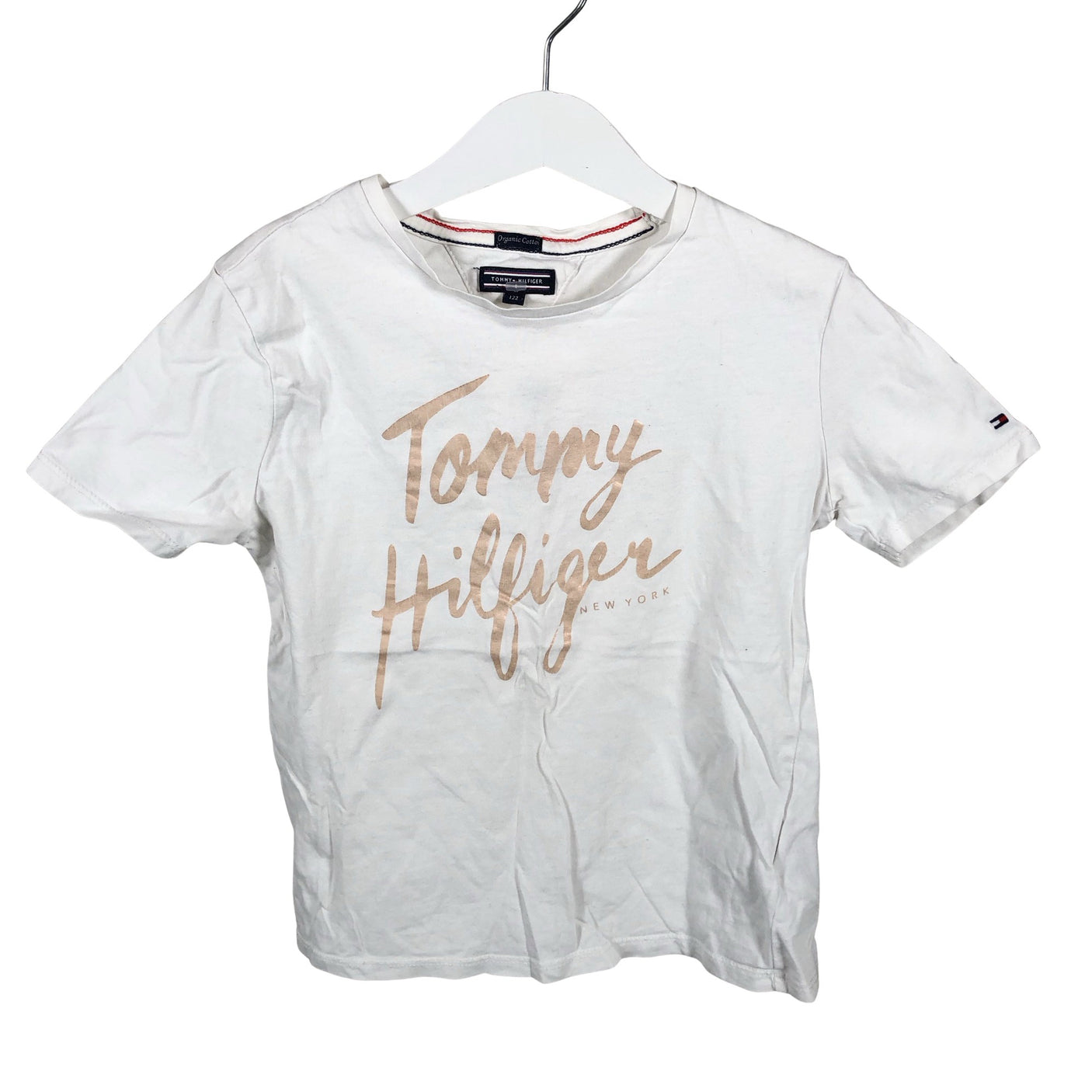 Tyttöjen Tommy Hilfiger - T-paita, koko 116 - 122 - Luonnonvalkoinen (1)