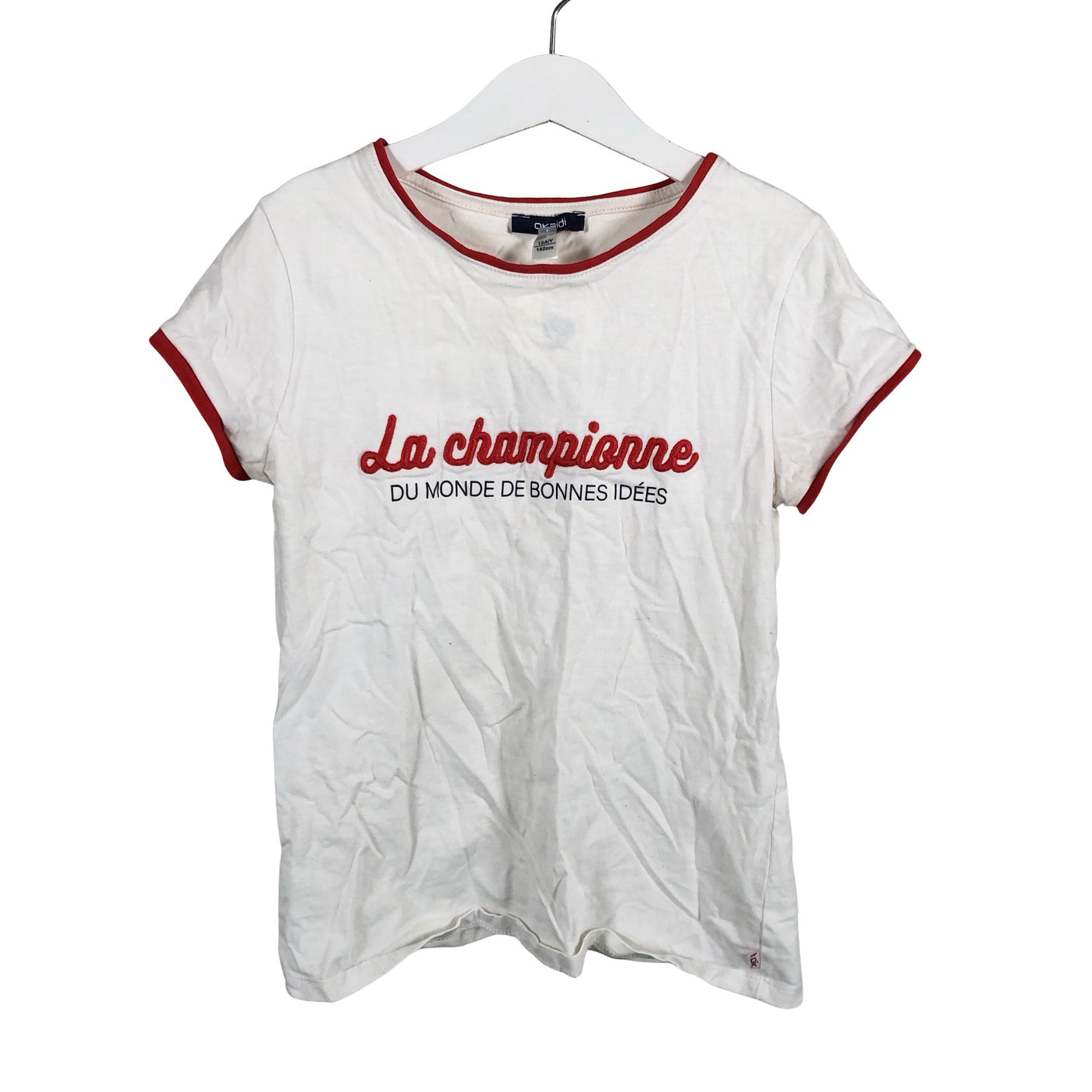 Tyttöjen Okaïdi - T-paita, koko 146 - 152 - Valkoinen (1)