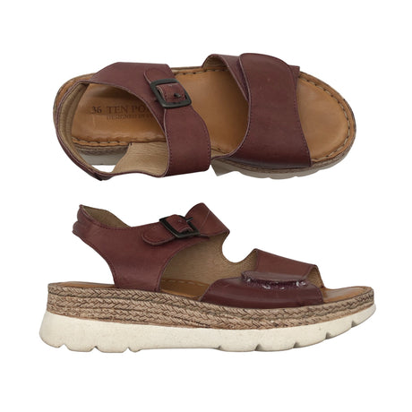 Naisten Ten Points - Sandaalit, koko 36 - Ruskea ()
