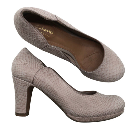 Naisten Clarks - Korkokengät, koko 37 - Hopea ()