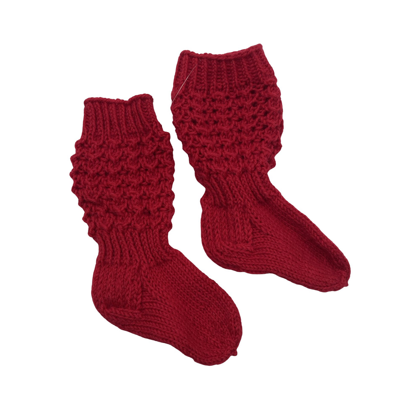 Unisex Handmade - Villasukat, koko 22 - Punainen (1)