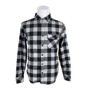 Miesten Billebeino - Flanellipaita, koko S - Harmaa (1)