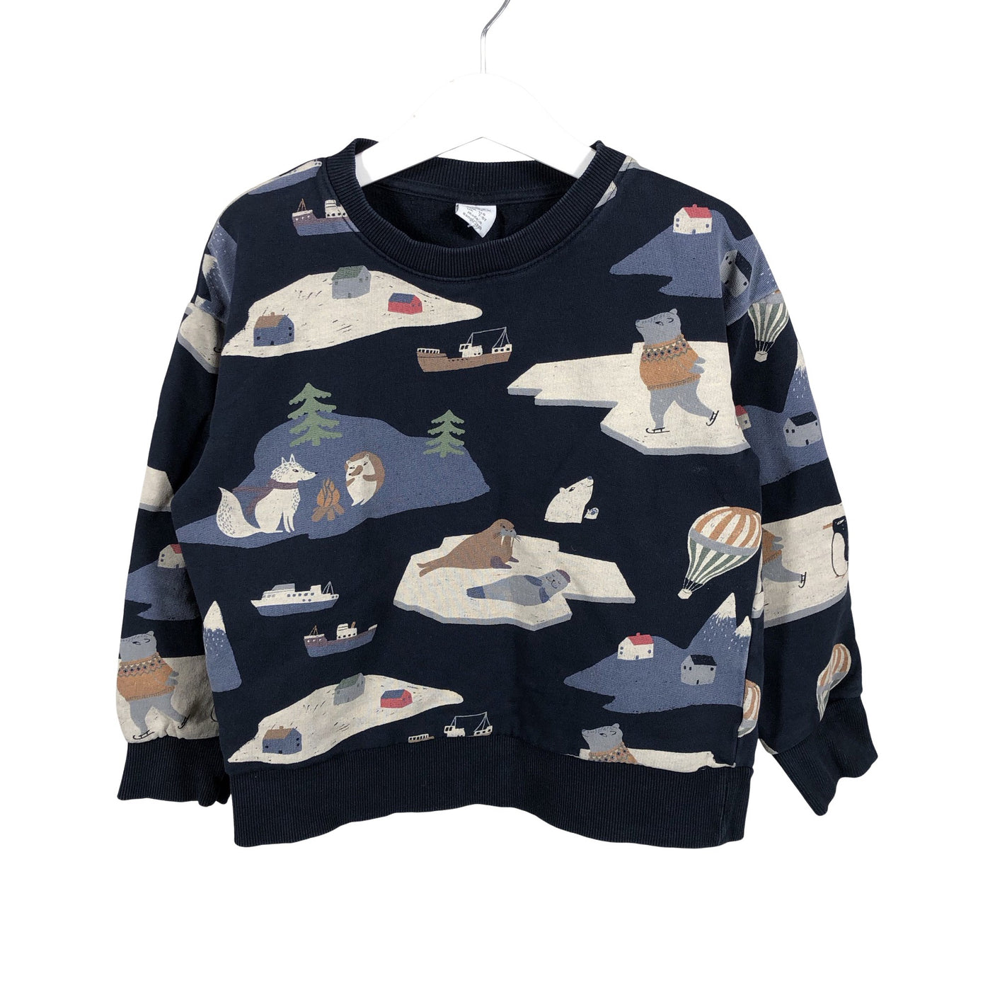 Unisex Lindex - Collegepaita, koko 122 - 128 - Sininen (1)