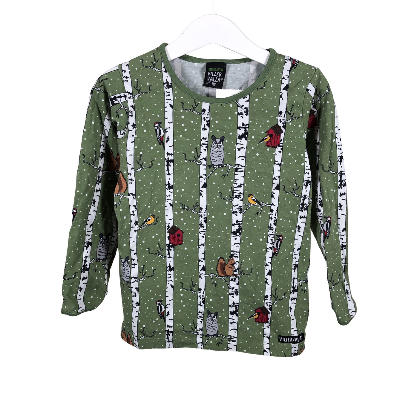 Unisex Villervalla - Trikoopaita, koko 104 - 110 - Vihreä (1)