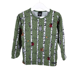 Unisex Villervalla - Trikoopaita, koko 104 - 110 - Vihreä (1)