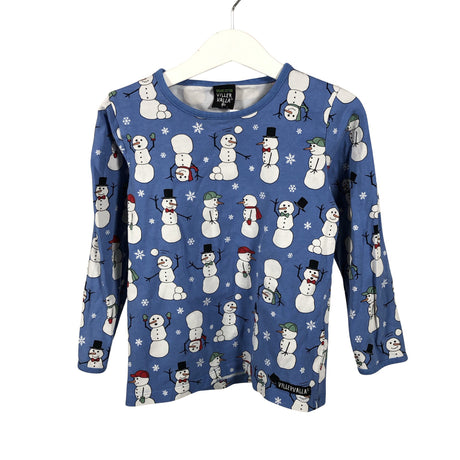 Unisex Villervalla - Trikoopaita, koko 104 - 110 - Sininen ()