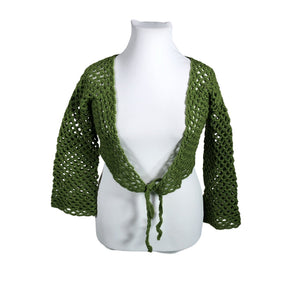 Naisten Handmade - Neulebolero, koko 38 - Vihreä (1)