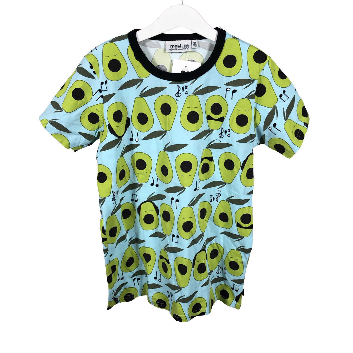 Unisex me&i - T-paita, koko 146 - 152 - Turkoosi (1)