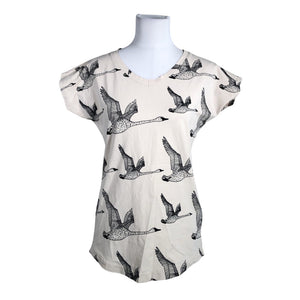 Naisten NOSH - T-paita, koko 36 - Beige (1)