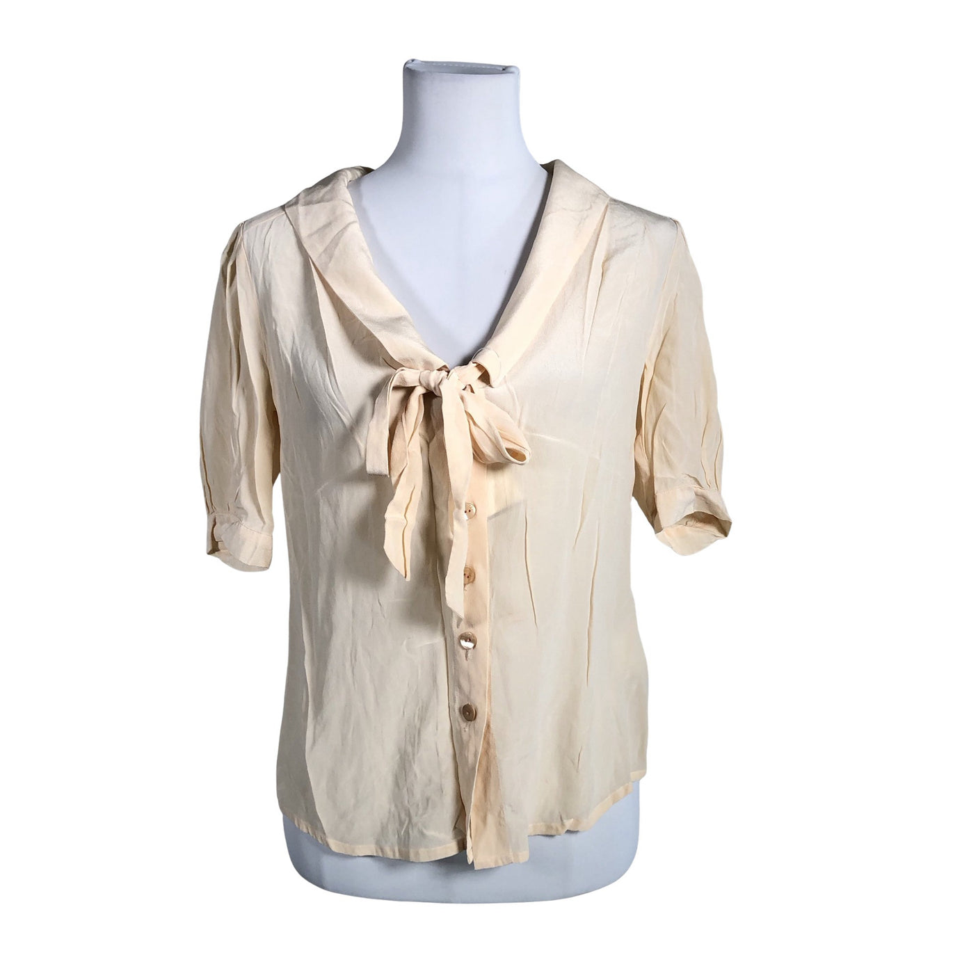 Naisten Tricot Chic - Lyhythihainen pusero, koko 40 - Beige (1)