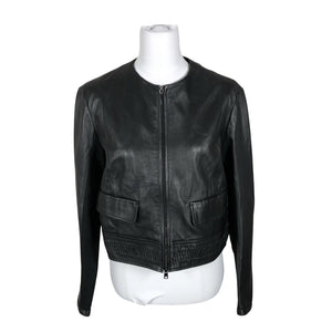 Naisten Marc Cain - Nahkatakki, koko 40 - Musta (2)