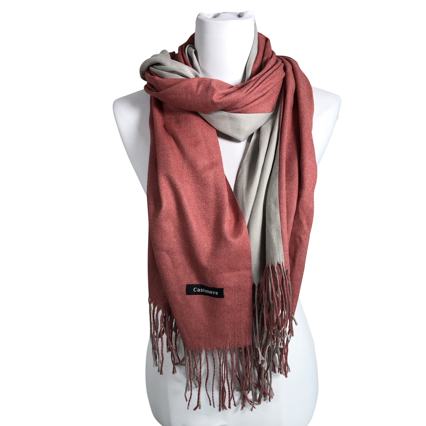 Naisten Cashmere - Huivi, koko Maxi - Vaaleanpunainen (1)
