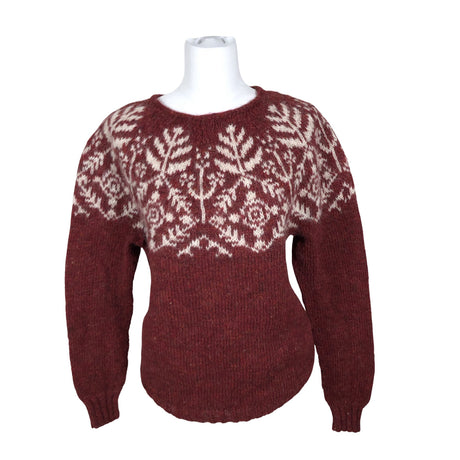 Naisten Handmade - Neulepaita, koko 38 - Viininpunainen ()