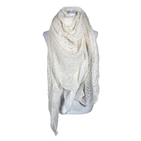 Naisten Handmade - Huivi, koko Maxi - Valkoinen ()