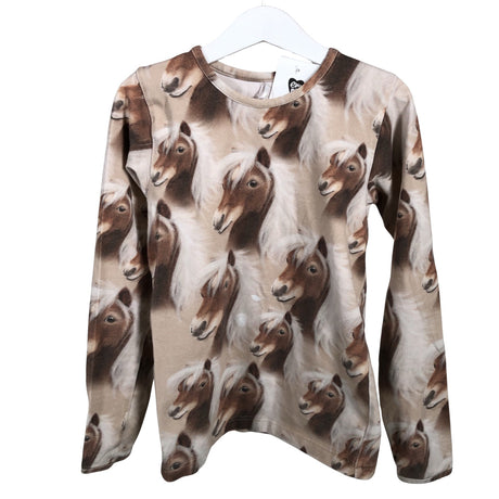 Tyttöjen Metsola - Trikoopaita, koko 122 - 128 - Ruskea ()