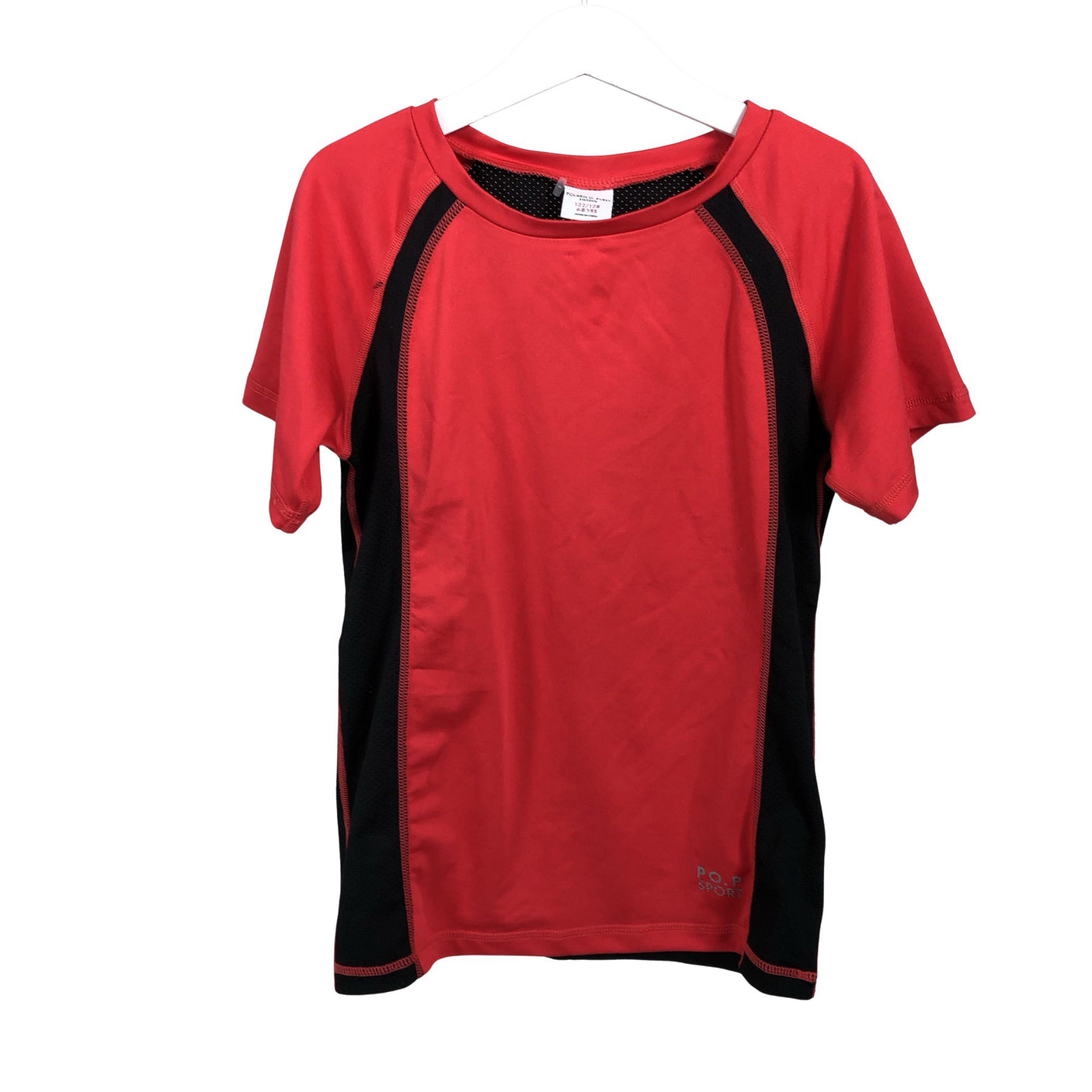 Unisex Polarn O. Pyret - Urheilupaita, lyhyet hihat, koko 122 - 128 - Punainen (1)