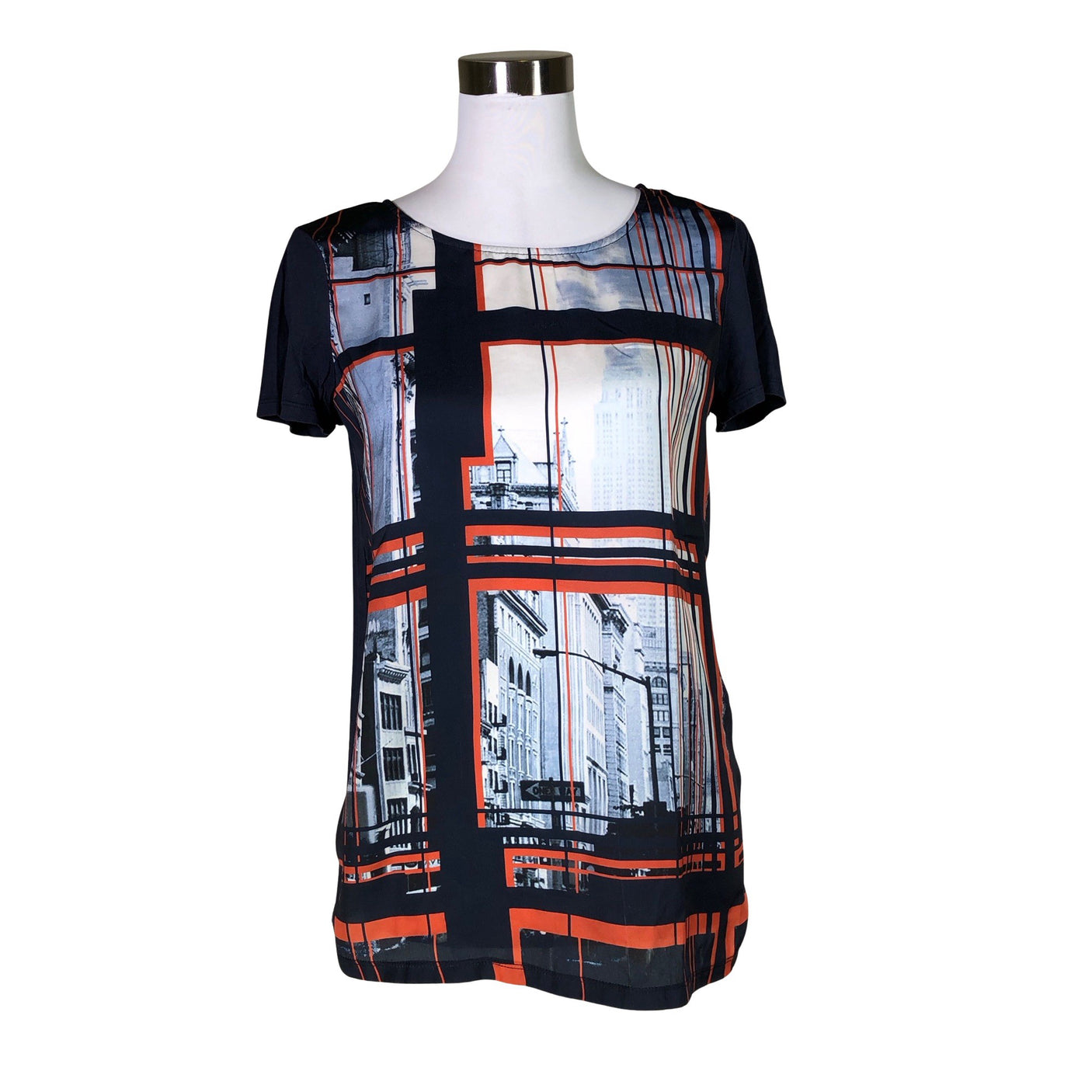 Naisten Esprit - Lyhythihainen pusero, koko 38 - Sininen (1)