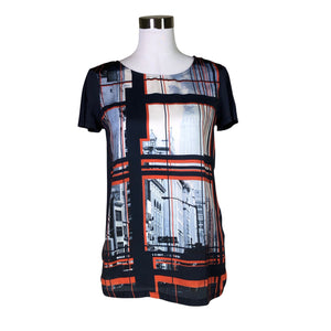 Naisten Esprit - Lyhythihainen pusero, koko 38 - Sininen (1)