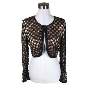 Naisten Luxe Collection - Juhlabolero, koko 38 - Musta (1)