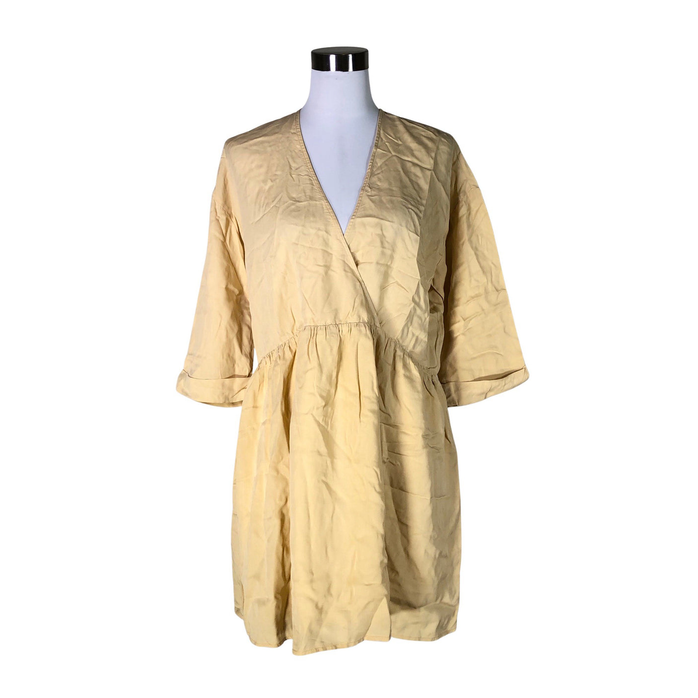 Naisten American Vintage - Sifonkimekko, koko 36 - Keltainen (1)