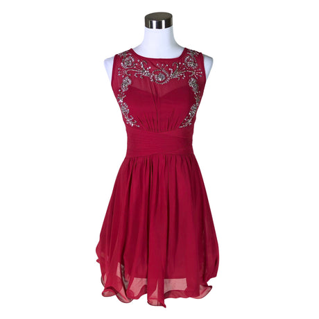 Naisten Little Mistress London - Juhlamekko, koko 38 - Viininpunainen ()