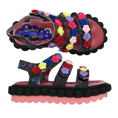 Naisten Irregular Choice - Sandaalit, koko 38 - Musta ()
