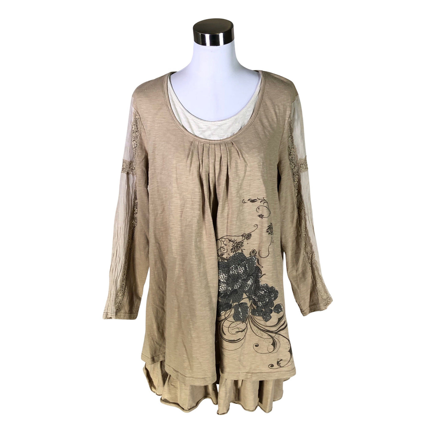 Naisten Zay - Trikoomekko, koko 40 - Beige (1)