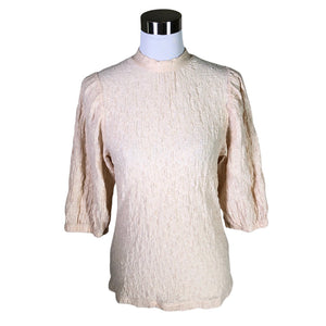Naisten Lindex - Lyhythihainen pusero, koko 38 - Beige (1)