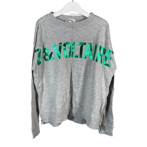 Tyttöjen Zadig & Voltaire - Collegepaita, koko 146 - 152 - Harmaa (1)