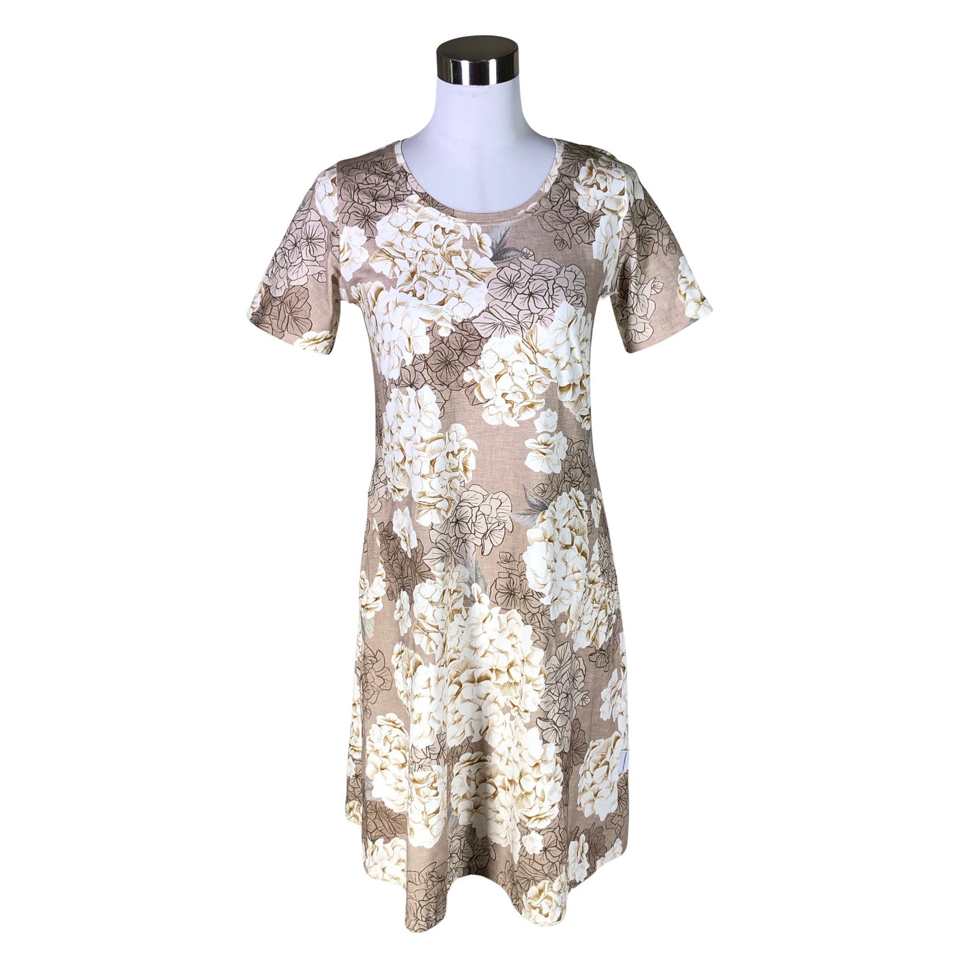 Naisten Versonpuoti - Trikoomekko, koko 36 - Beige (1)