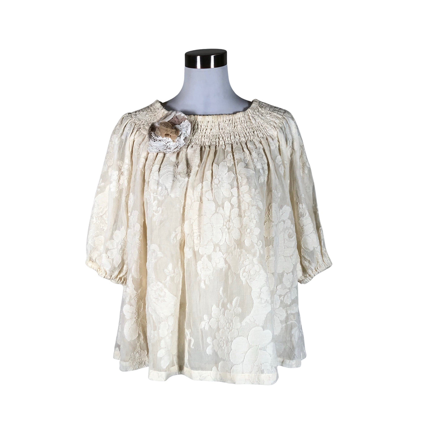 Naisten Minna - Lyhythihainen pusero, koko 38 - Beige (1)