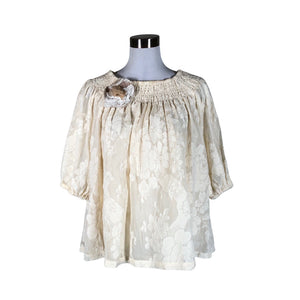 Naisten Minna - Lyhythihainen pusero, koko 38 - Beige (1)