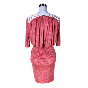 Naisten Saloni - Trikoomekko, koko 34 - Punainen (2)